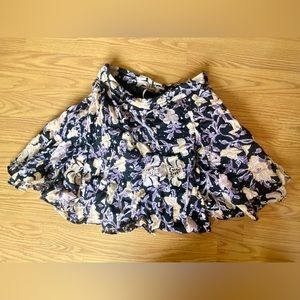 Free people floral mini skirt